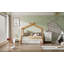 Lit maison en bois blanc