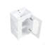 Meuble-lavabo de 20 po avec lavabo, meuble-lavabo avec tablette à deux niveaux, tablette réglable, bois massif et panneau de fibres à densité moyenne-126278398