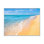 Reproduction de photo sur la côte, océan bleu avec plage orange