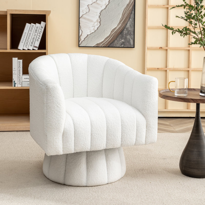 Fauteuil Tuyen, 100 % polyester beige