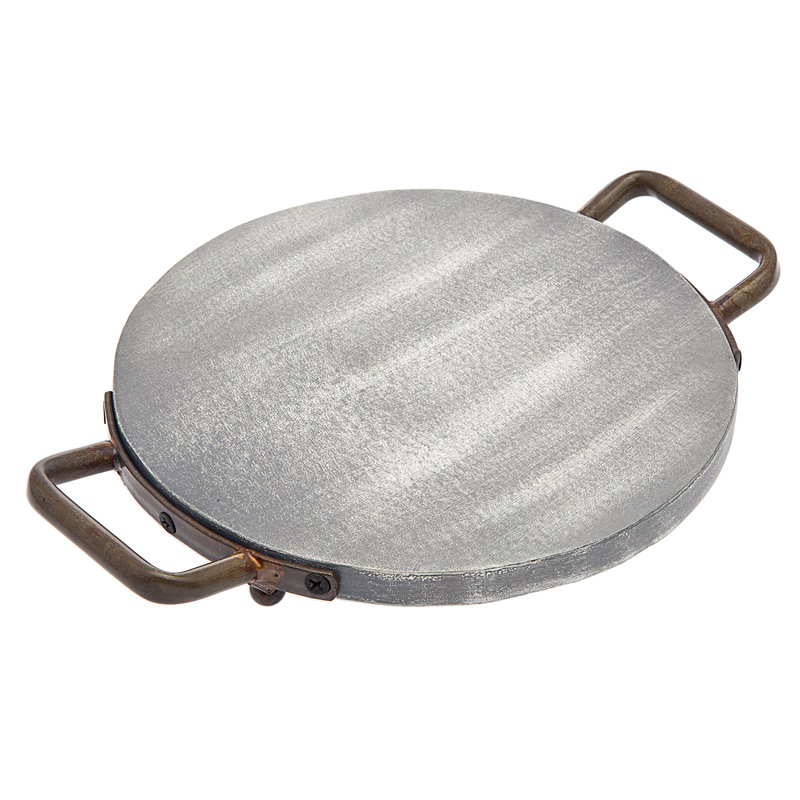 Edica Ridgewood Gray Round Serving Tray, 1" H x 10.5" W x 8" D
