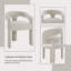 Ensemble de 2 chaises d'appoint en chenille blanche Gamarya