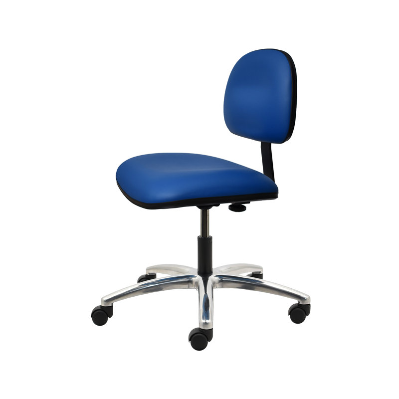 Chaise de dessinateur en vinyle Willowood, Bleu