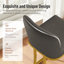 Dakori 24'' Upholstered Grey Counter Stool with Gold Metal Frame& Faux Leather Padded Full Back 