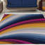 Tapis orange / rose / bleu à motif abstrait Viraj-1345108694