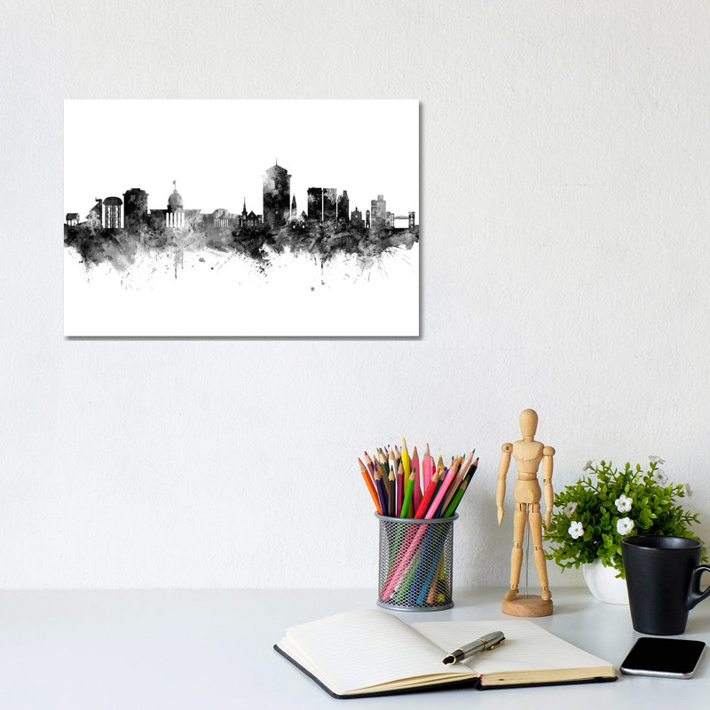Montgomery Alabama Skyline by Michael Tompsett - 1 Piece Wall Art on Canvas, 20.32cm H x 30.48cm W x 1.91cm D, Wrapped Canvas