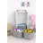 Multi-Purpose Cabinet with Numerous Shelves, White & Grey | 100% Melamine Coated Particle Board, Dimensions: 17.7 x 35.4 x 11.8 inches | Durable Plastic Legs, Wall-Mountable Design Perfect for Organizing Home or Office-2011951500