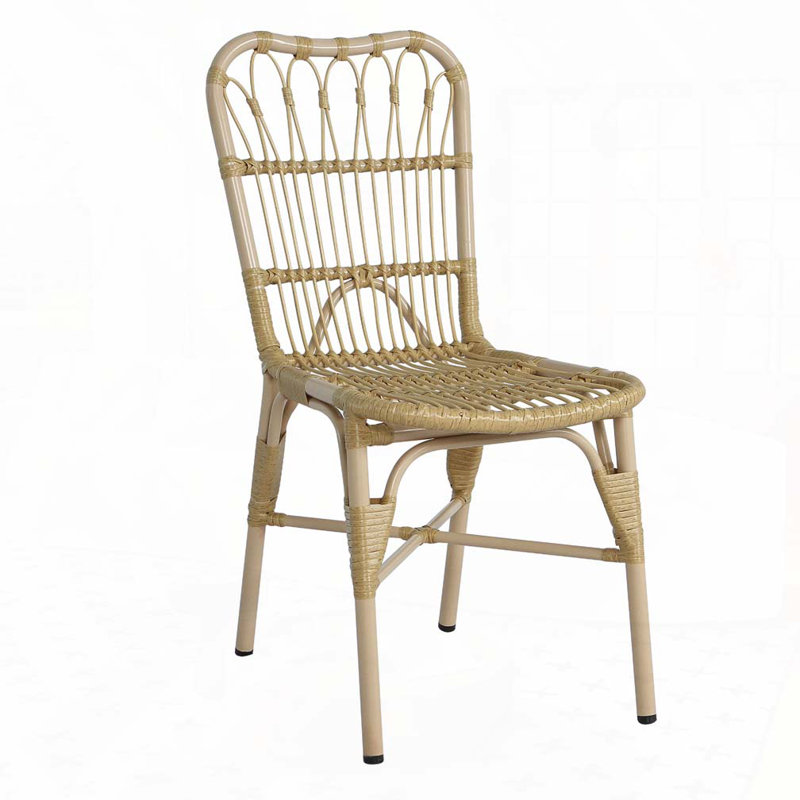Chaises de patio d'extérieur en osier, Naturel