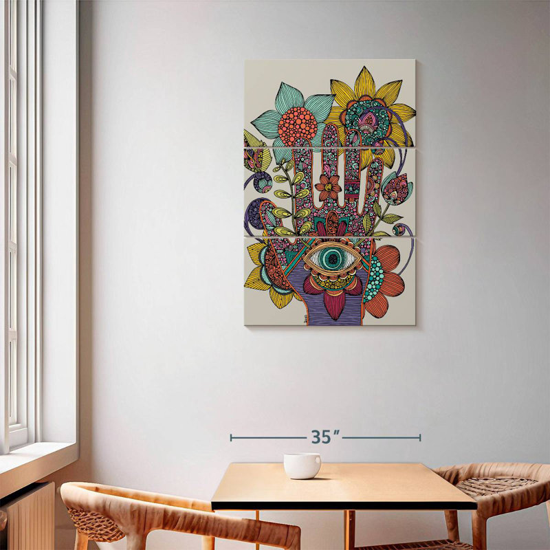 Adella Hamsa Eye, 57" H x 36" W