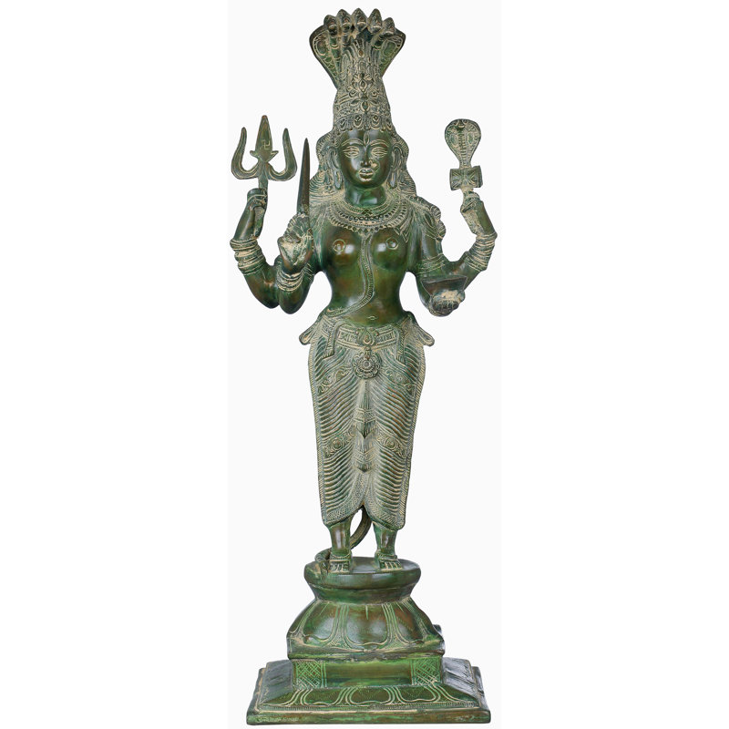 Déesse Mariamman, objet décoratif, Vert / Chola