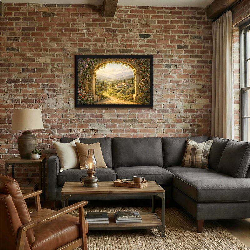 Scenic & Cityscapes Arched Gateway To Serene Countryside Vista, H 12 po x l 18 po