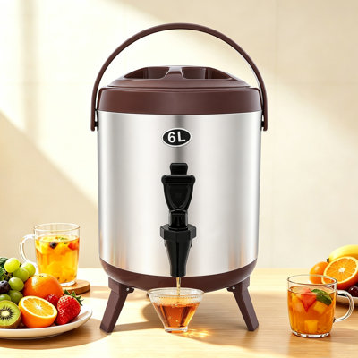 6L Stainless Steel Insulated Beverage Dispenser