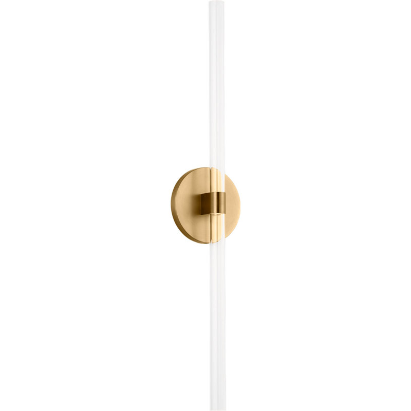 Silas Sconce, 2, Burnished Brass, 24" H x 4.5" W x 2" D