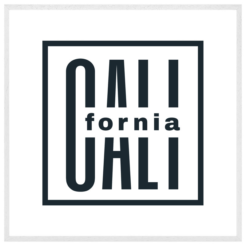 California Picture Frame - Single Picture Frame Print, Black Framed, 51cm H x 51cm W x 4cm D