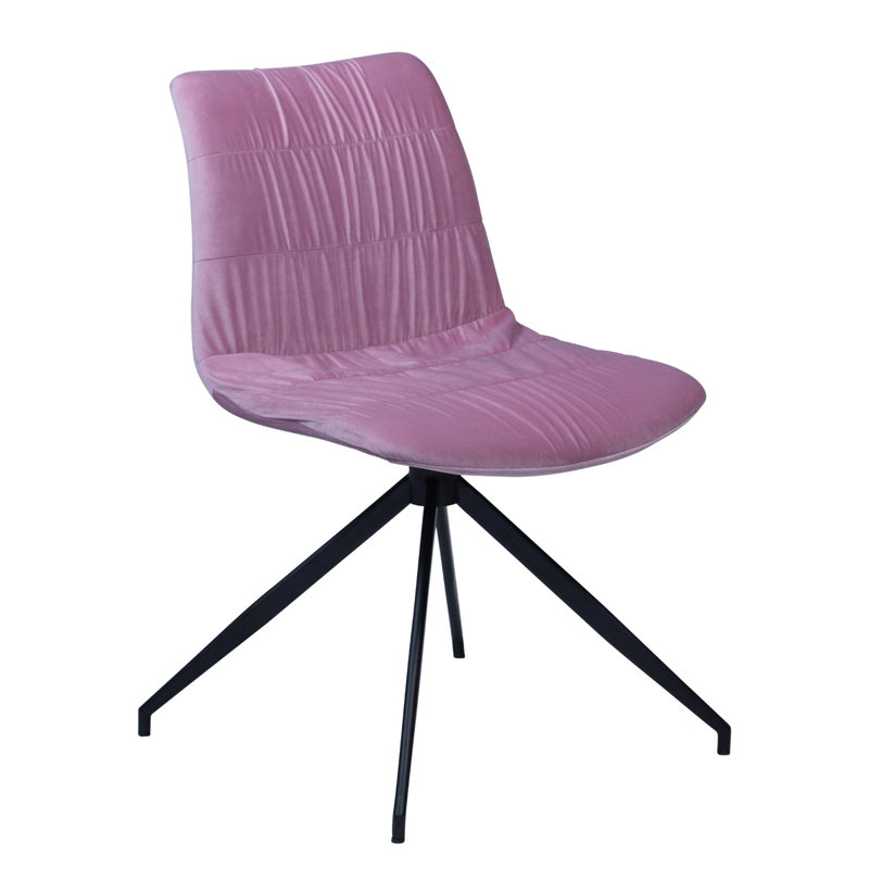 Dazz 47cm H Velvet Upholstered Side Chair, Dusty Rose