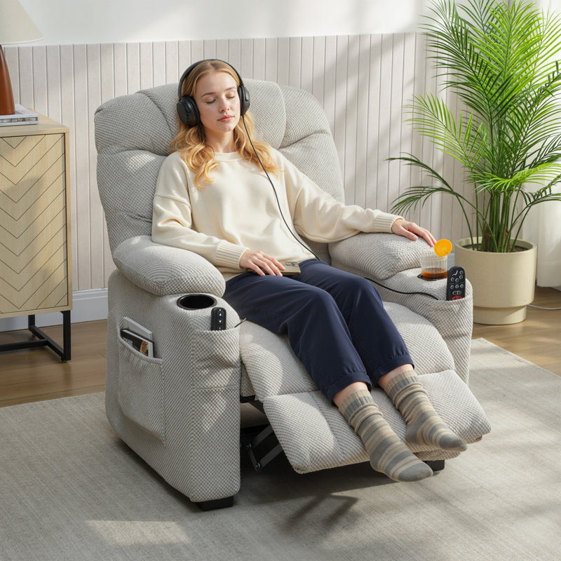 96cm Wide Standard Recliner, Grey