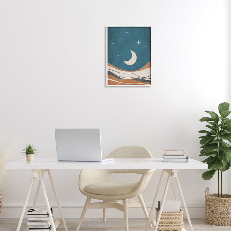 «Nighttime Moon Stars Abstract Desert Sands» par JJ Design House LLC - impression, H 20 po x l 16 po x P 1,5 po