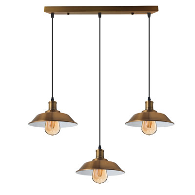 Gans 3 - Light Yellow Brass Kitchen Island Pendant