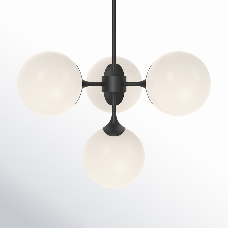Nedra 4 - Light Chandelier, Matte Black