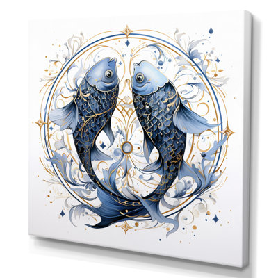 Poissons, signe du zodiaque - astrologie, art mural
