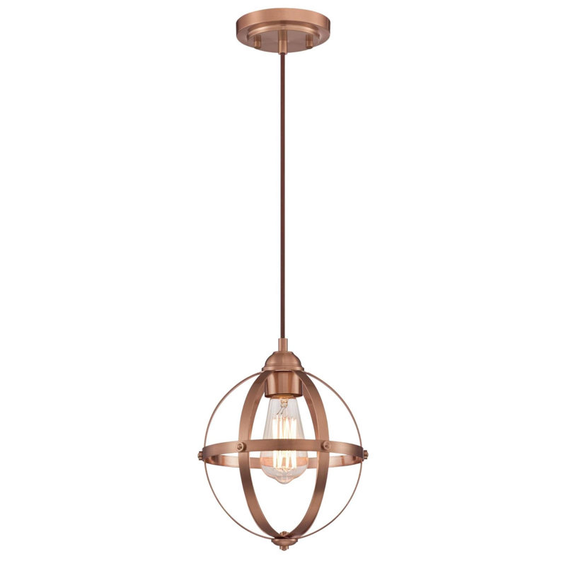 Genna 1 - Light Single Pendant, Washed Copper
