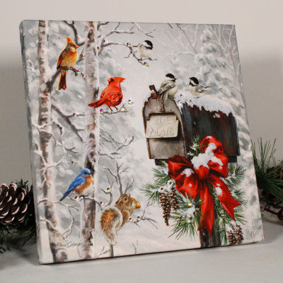 Imprimé de Noël avec cristaux éblouissants Christmas Tidings