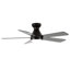 Ventilateur de plafond 52 po encastré à profil bas avec éclairage à DEL 3CCT à intensité variable et télécommande, moteur CC réversible silencieux, pales en MDF noir à deux couleurs, ventilateur intérieur et extérieur couvert pour la chambre à coucher