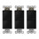 Enerlites Dual Roecker Switches, Single Pole - Black (3-Pack)