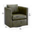 Fauteuil d'appoint pivotant à fonction demi-tonneau - Revêtement en similicuir vert-226727449