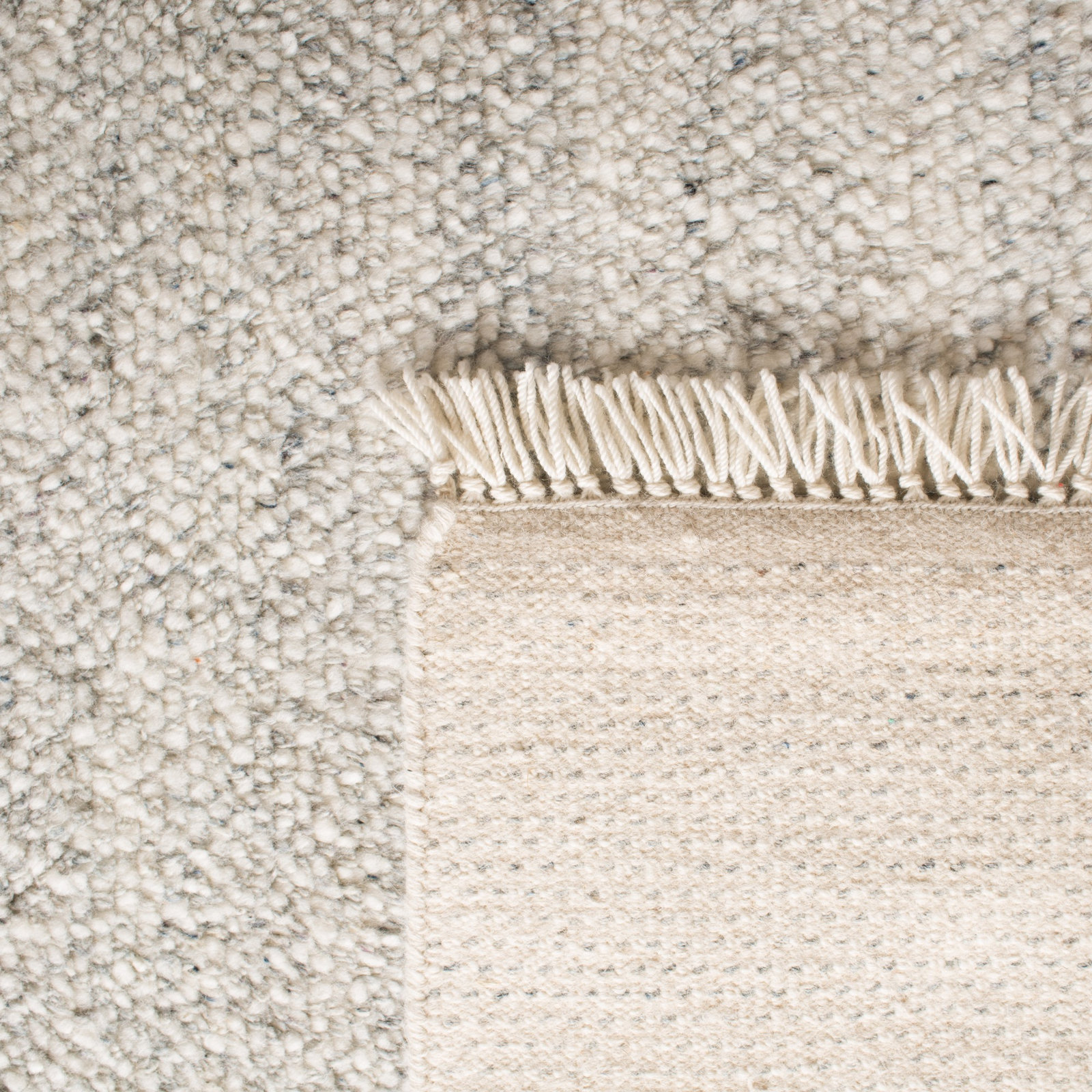 Wyly Gray Handmade Wool Rug, Rectangle 3' x 5'