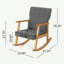 Chaise berçante rembourrée en tissu-1868491176