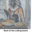 Keeshond Fall Kitchen Pumpkins Glass Cutting Board Large
