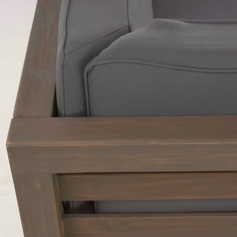 BANC D'ANGLE ET TABLE BASSE, GRIS FONCÉ, Gris foncé