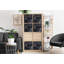Bacs de rangement en tissu pliables 11 po avec poignées 11 po, noir marbré-115750713