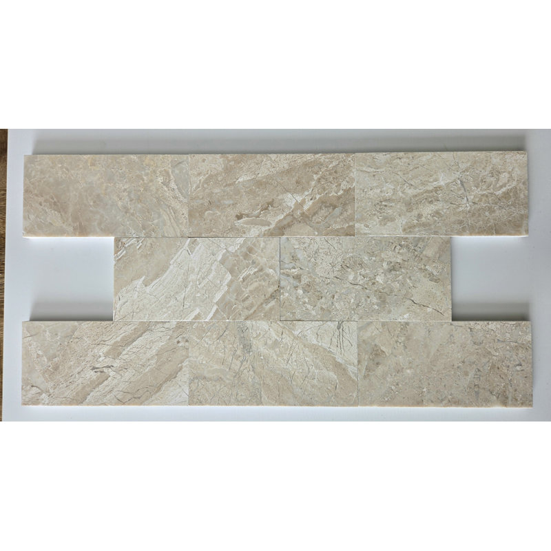 3 in. x 6 in. Glossy Marble Tile
