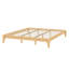Base de lit plateforme en bois de bambou sec massif avec support en lattes de bois-465872488