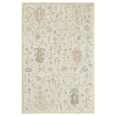 Floral Handmade Traditional Natural Wool Indoor Area Rug