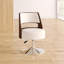 Fauteuil demi-tonneau pivotant en cuir Salon Vegan-356760944