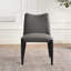 Chaise de salle à manger rembourrée en cuir véritable 21 po de large moderne sans assemblage (ensemble de 2)-1039520453-1028778384