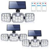 138LED Outdoor Solar Security Lights 30Watt Dusk to Dawn Flood Lights with Motion Sensor