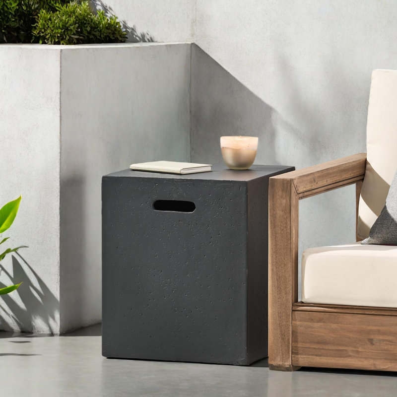 Modern Concrete Tank Holder Side Table