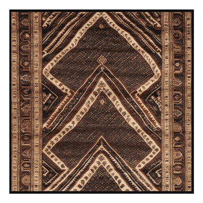 Tapis persan noir lavable à la machine