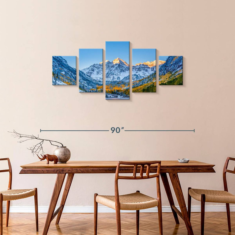 Maroon Bells Sunrise, 34" H x 74" W