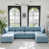 Tissu bleu antique