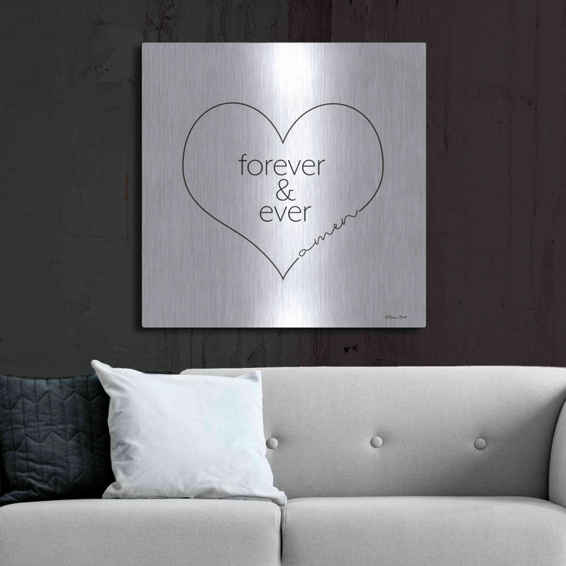 «Forever & Ever Amen» par Susan Ball, art mural en métal, H 36 po x l 36 po