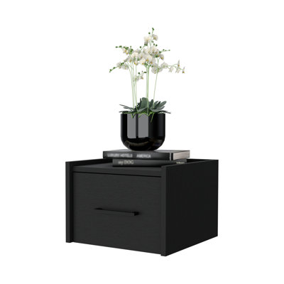 Table de chevet murale flottante - Table de chevet moderne avec tiroirs de rangement | Organisateur de mobilier élégant
