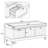 Rustic Shoe Storage Bench With Cushioned Seat - 3 Drawers & Hidden Storage For Home Organization-868988271