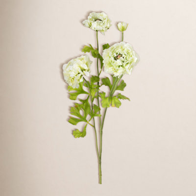 29" Artificial White Ranunculus Spray