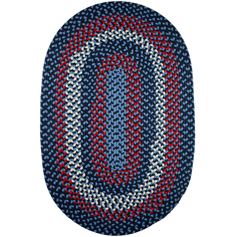 Charlise Synthetic Washable Geometric Indoor Rug, Oval 7' x 9'