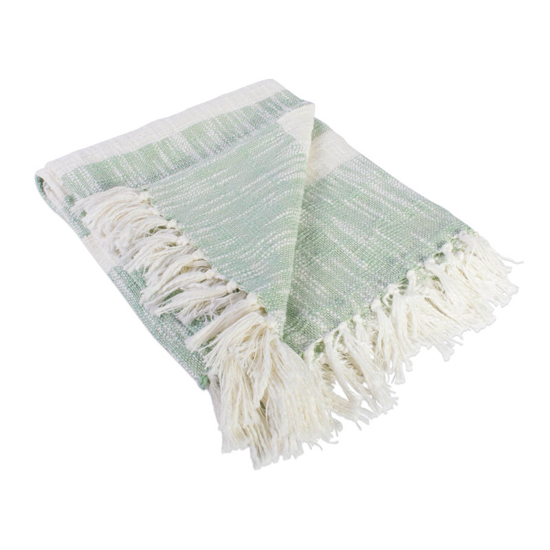  Jeté en coton Slub, Menthe